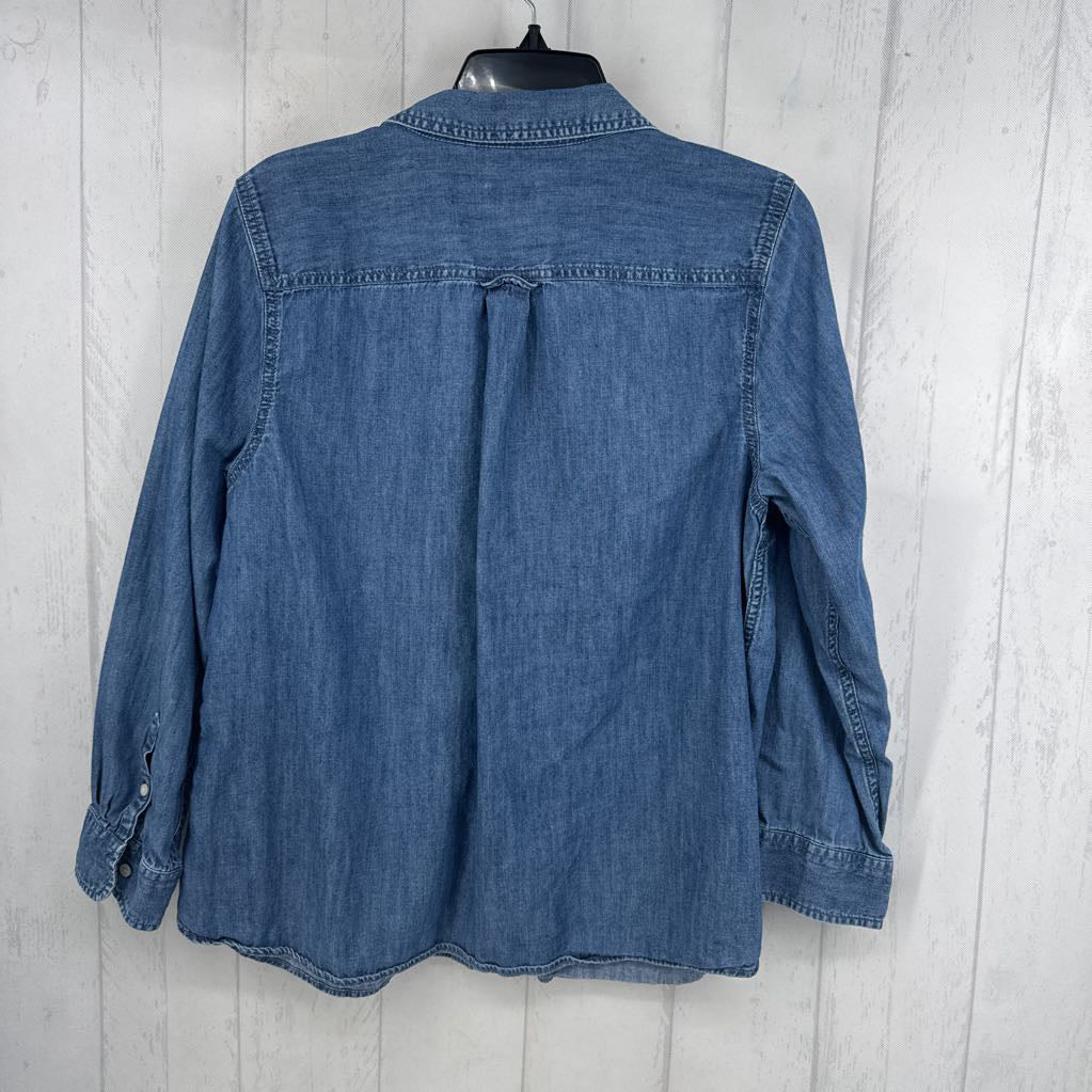 XLp denim button down l/s top