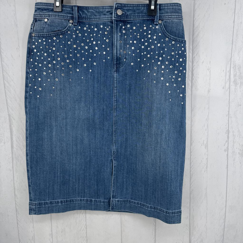 R99 16p embelished jean skirt