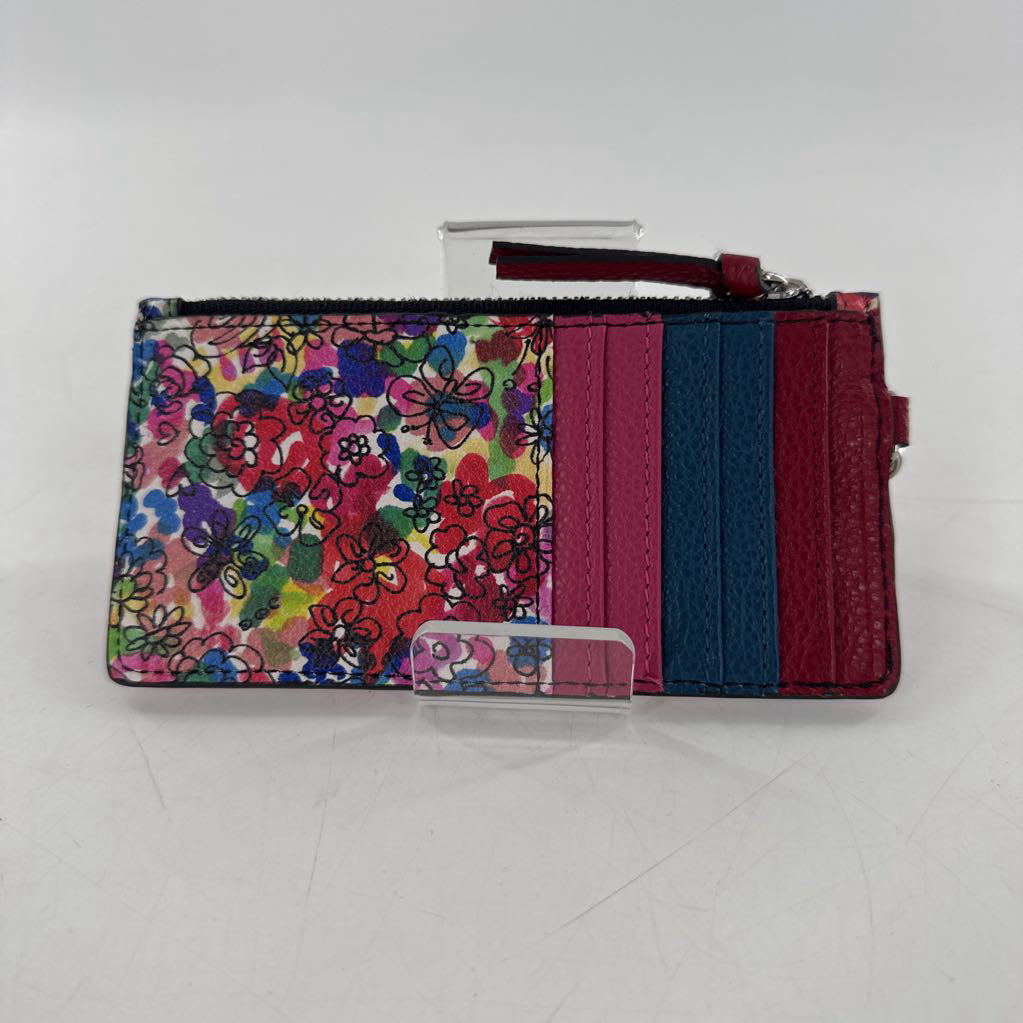 floral heart studded card holder