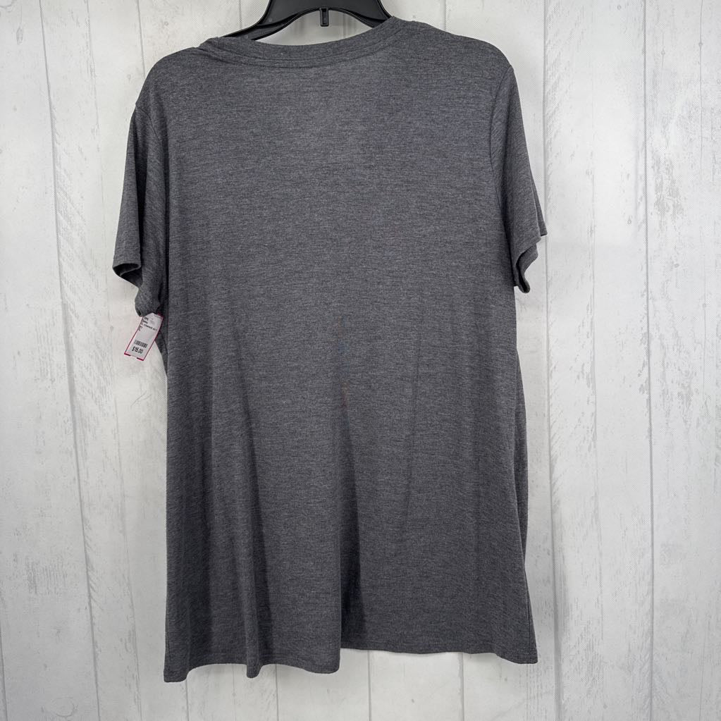 XL crewneck s/s t-shirt-sequin pumpkin