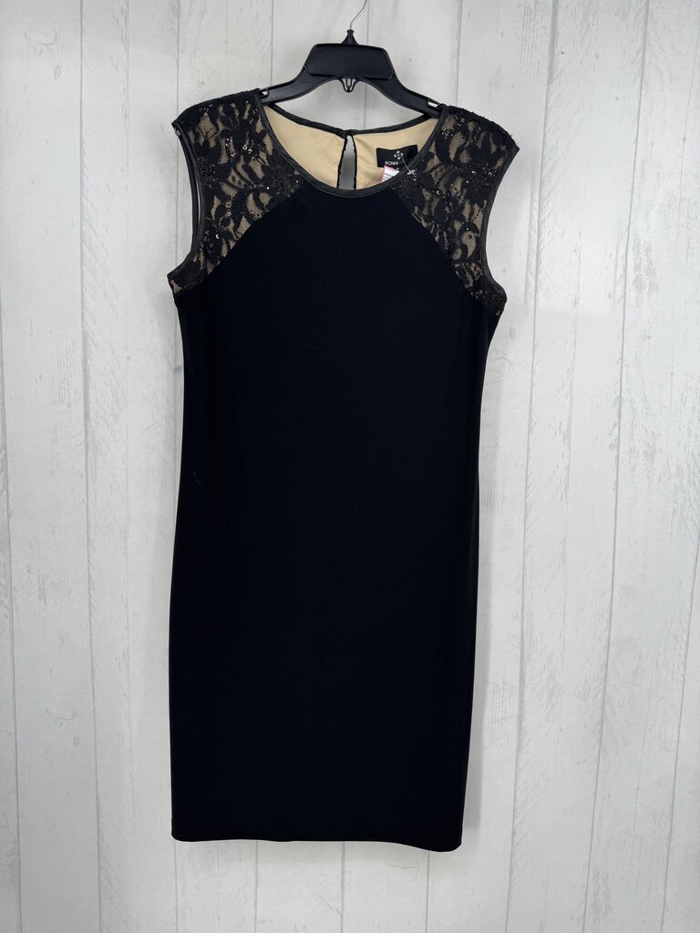 R78 12 lace accent slvls dress