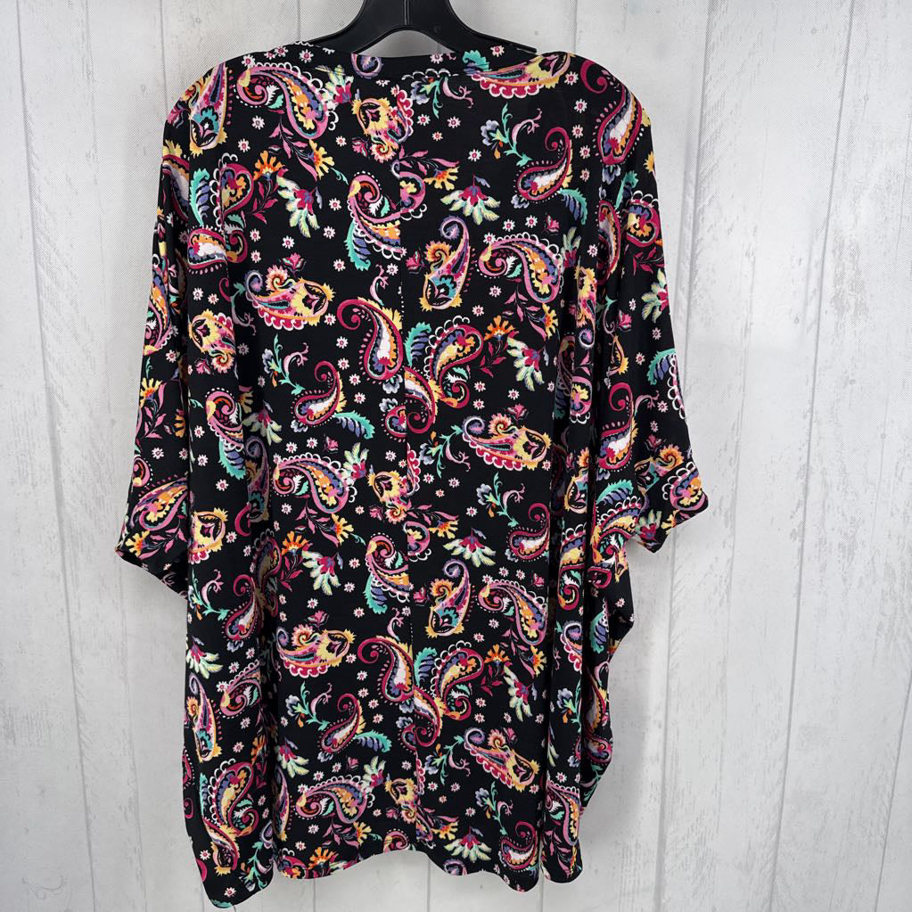 L paisley print dolman slv top