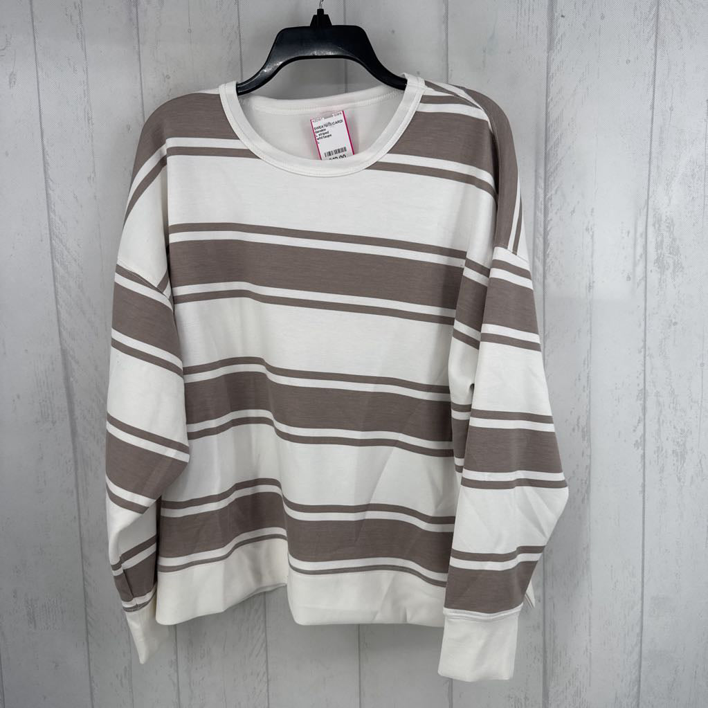 L striped sweatshirt