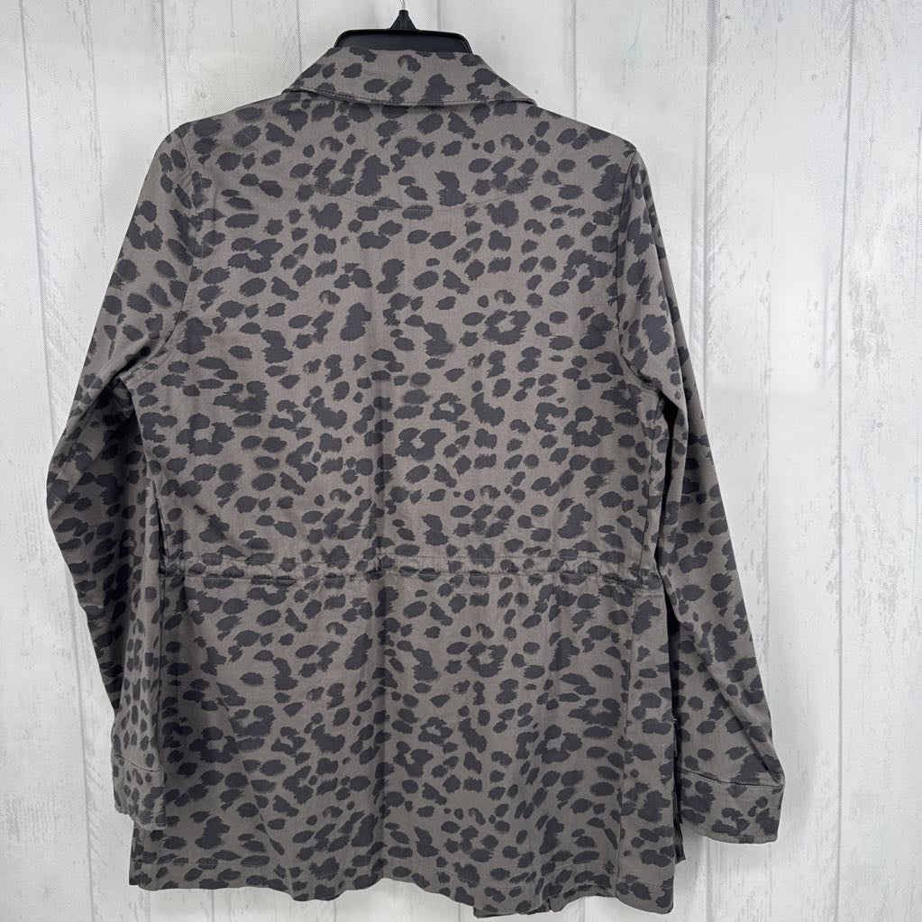 S animal print utility jacket