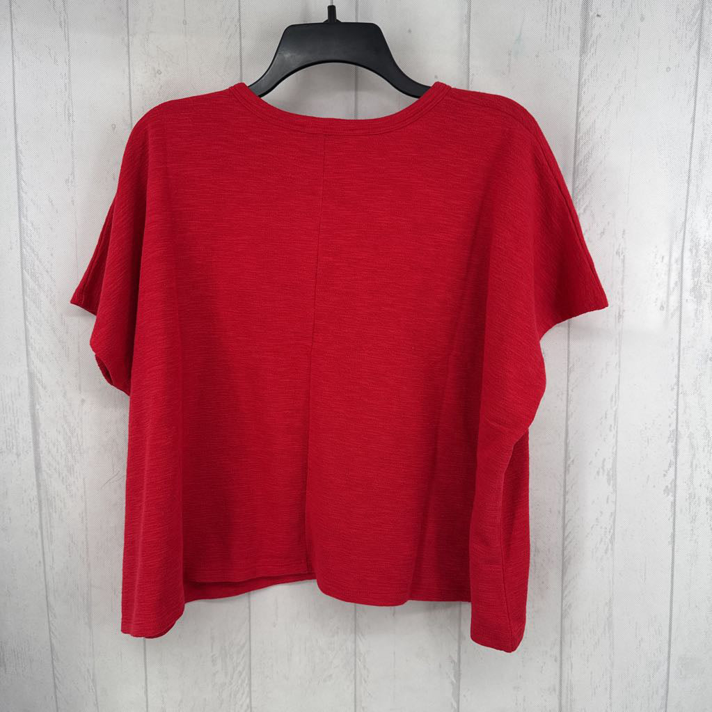 S/M textured cap slv top