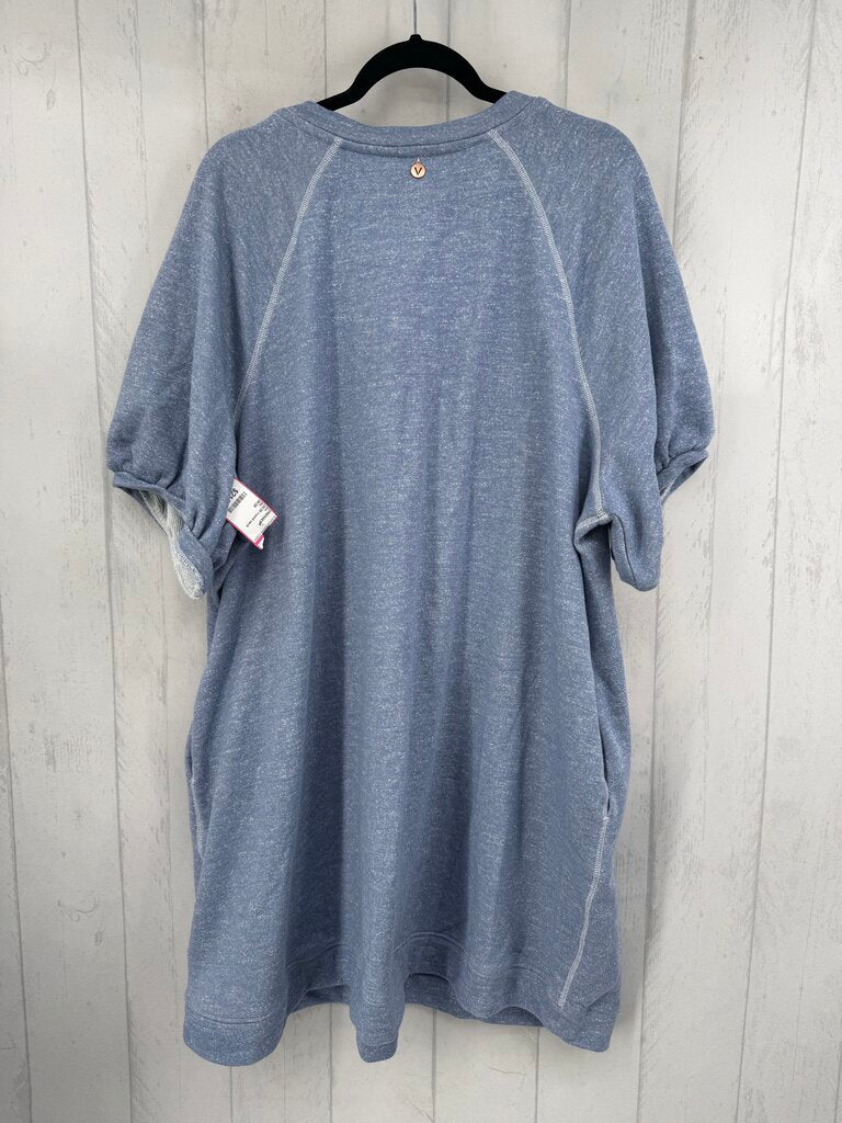 26/28 round neck terry s/s dress