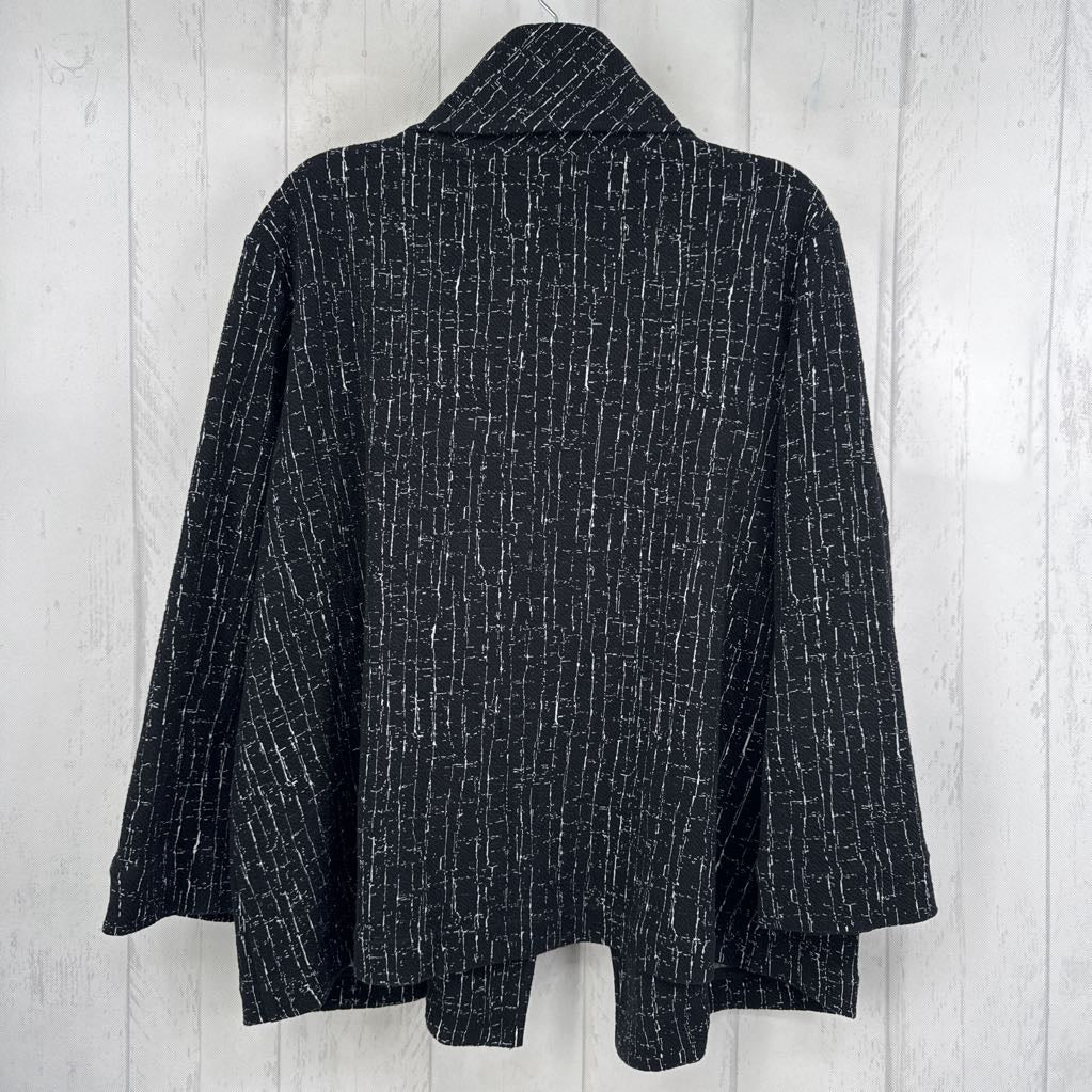 L textured crossover buton blazer