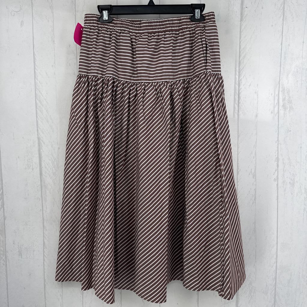 M striped pull-on skirt