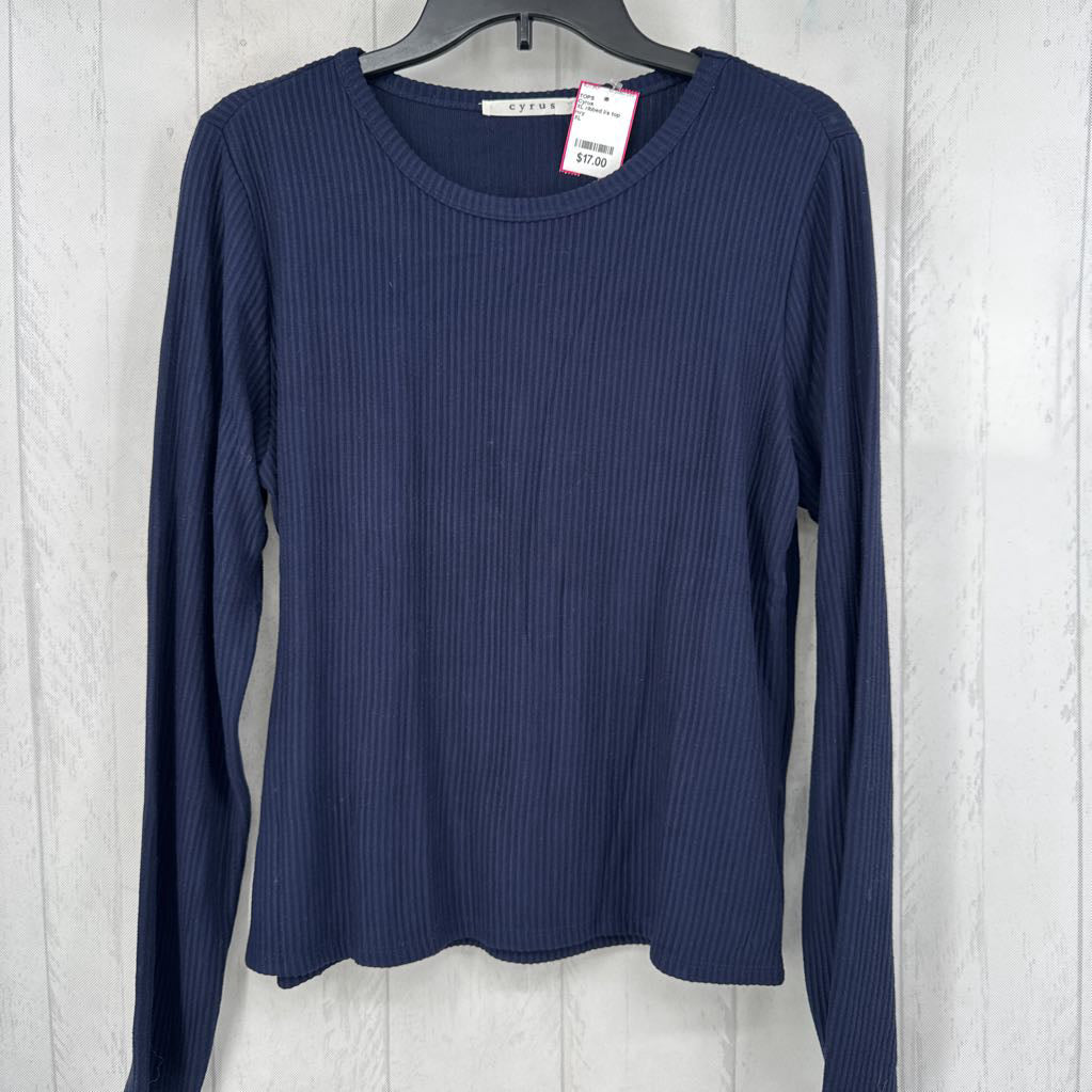 XL ribbed l/s top