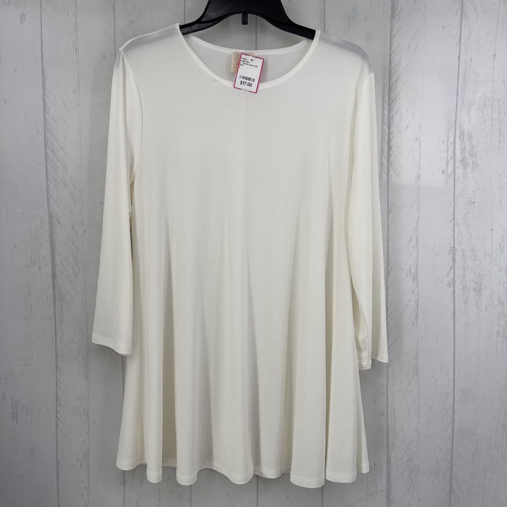 L round neck 3/4 slv tunic