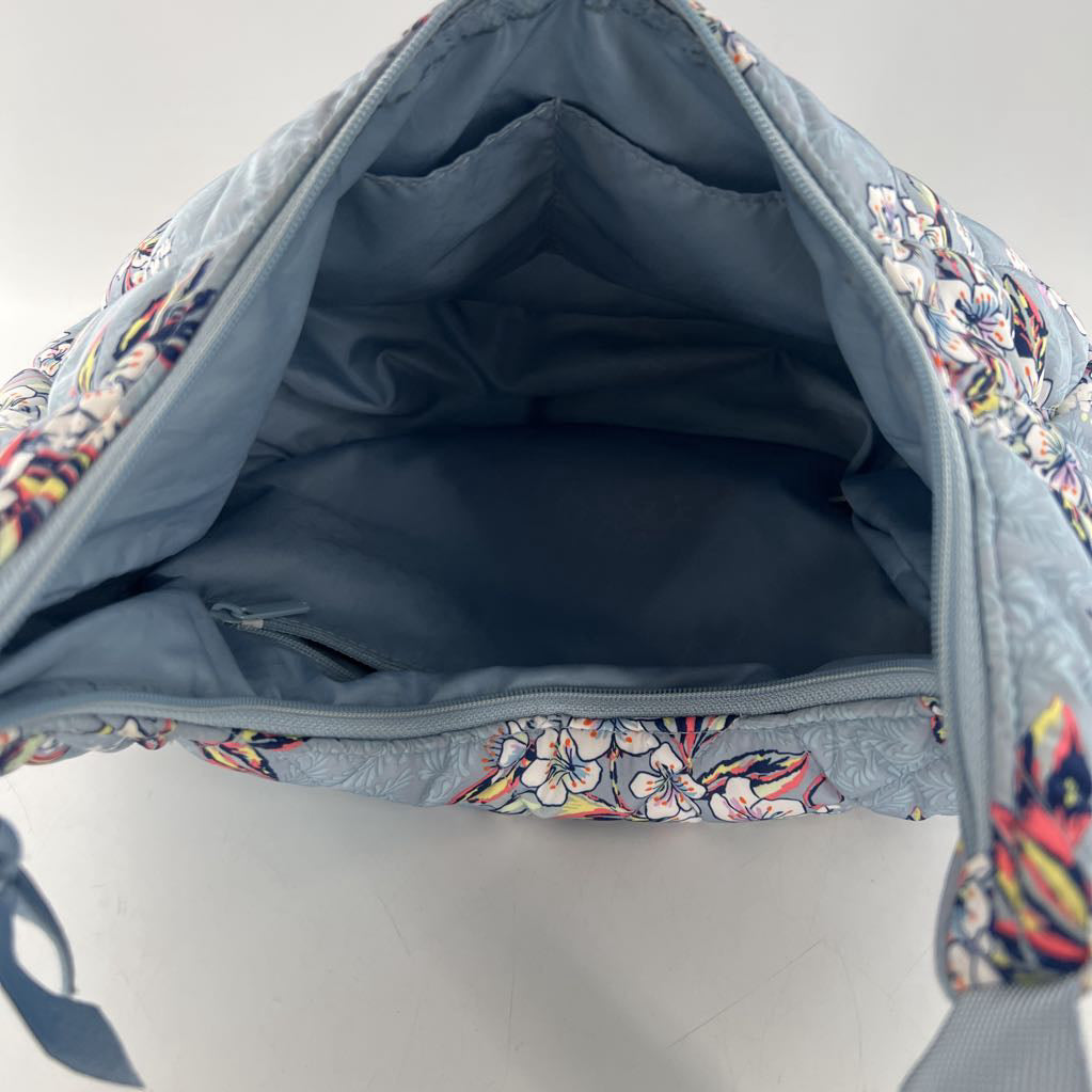 flo print quilted shoulder bag
