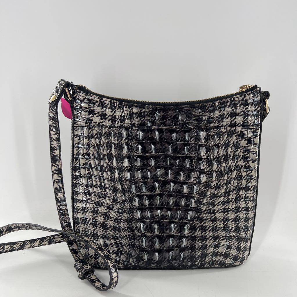 houndstooth croc embossed ombre crossbody