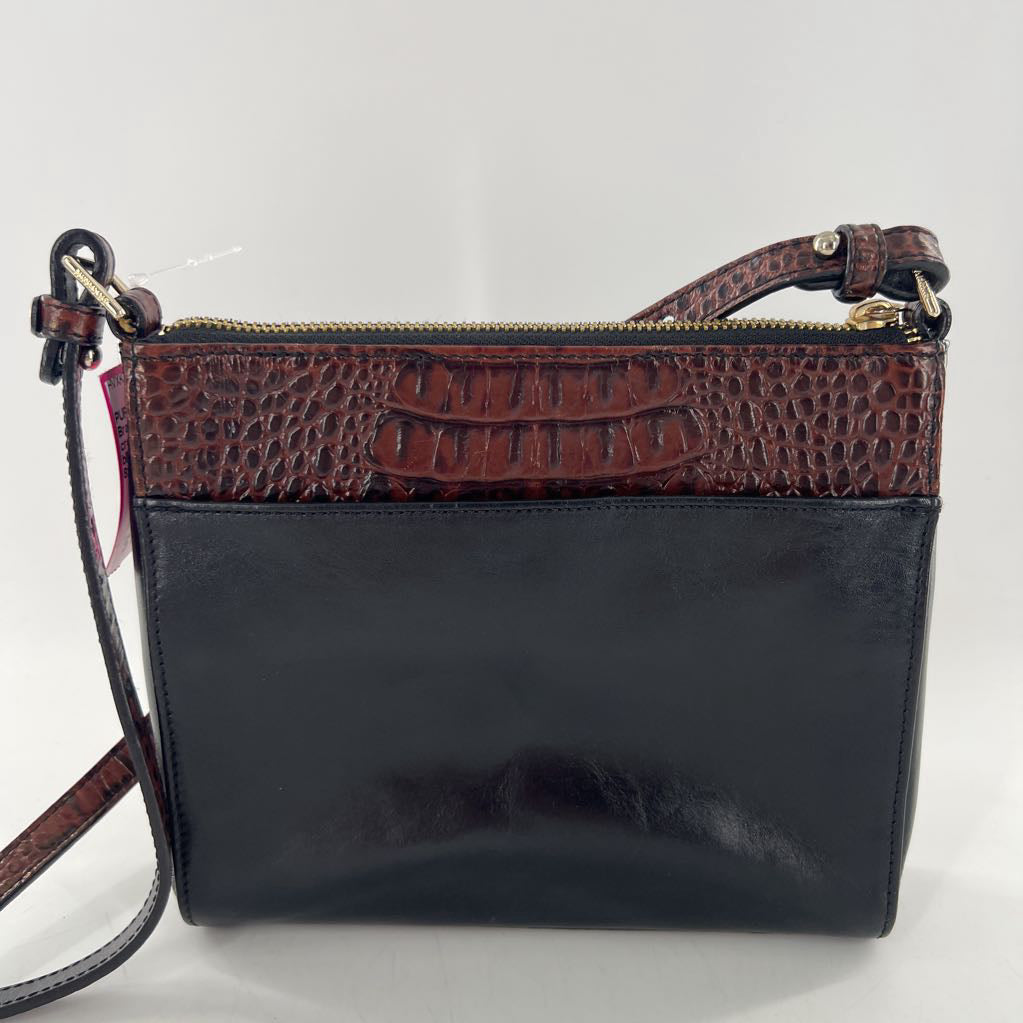 croc embossed turn-lock front flap pocket crossbody