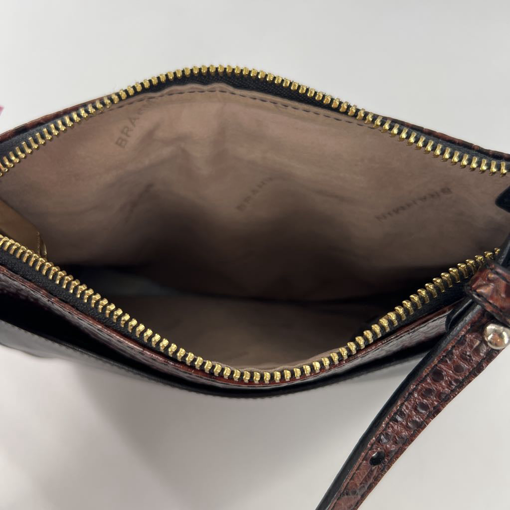 croc embossed turn-lock front flap pocket crossbody