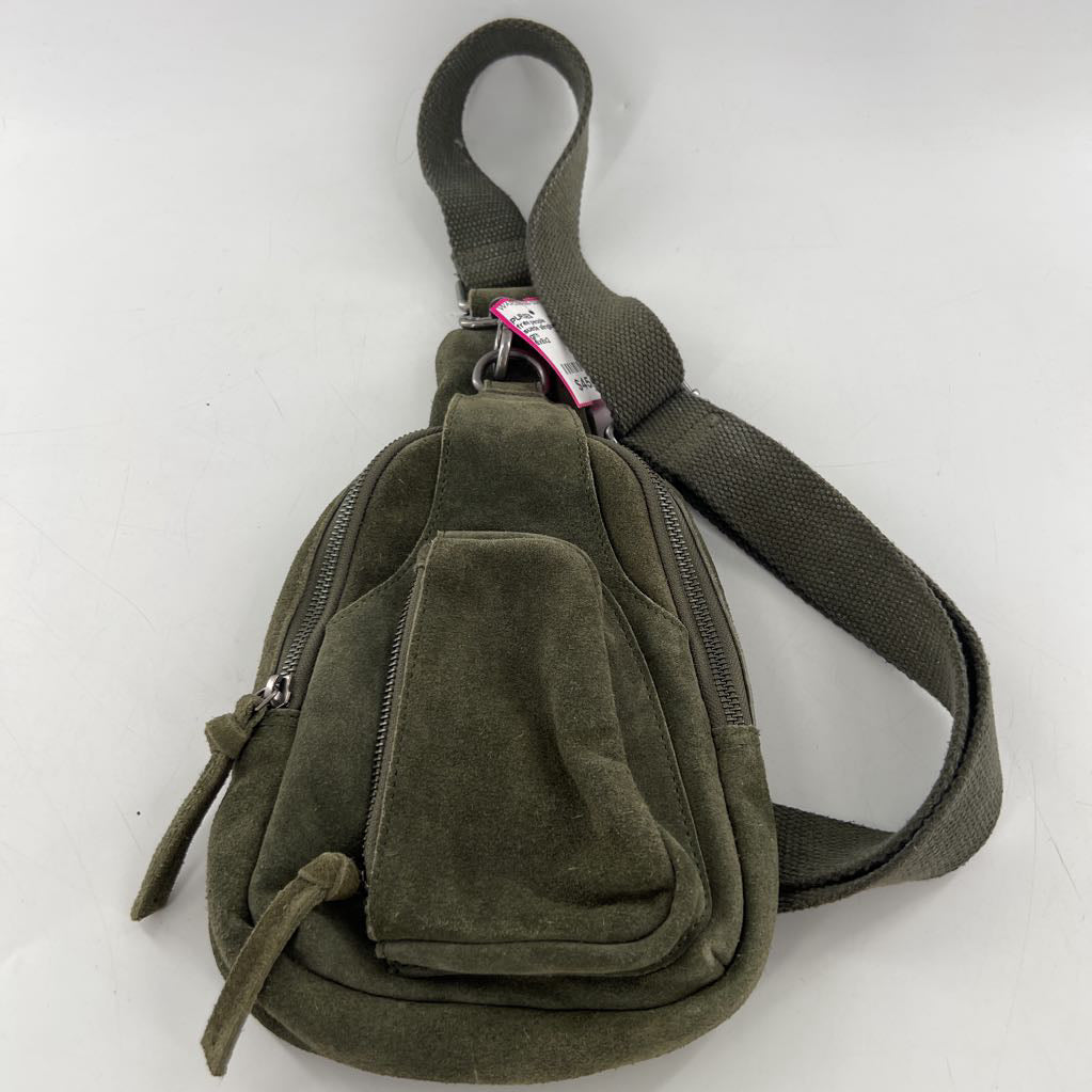 suede slingbag