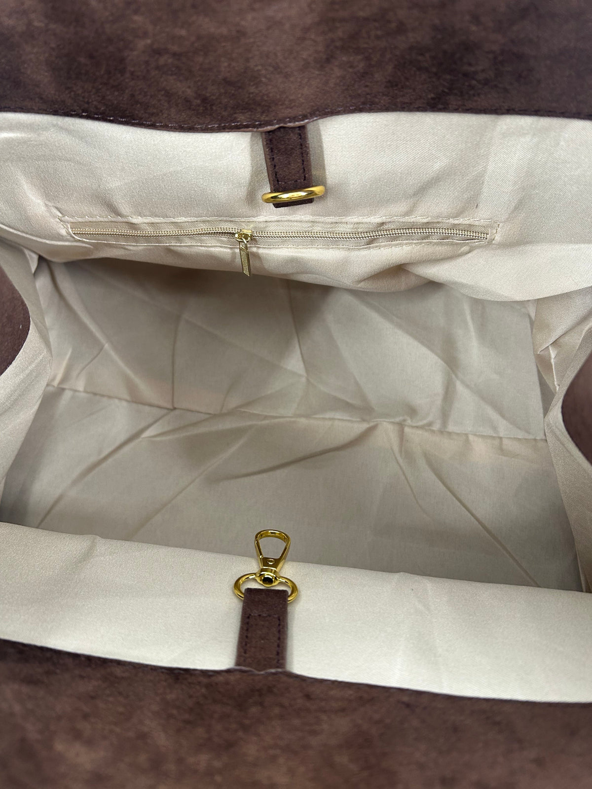 faux suede sueal handle satchel