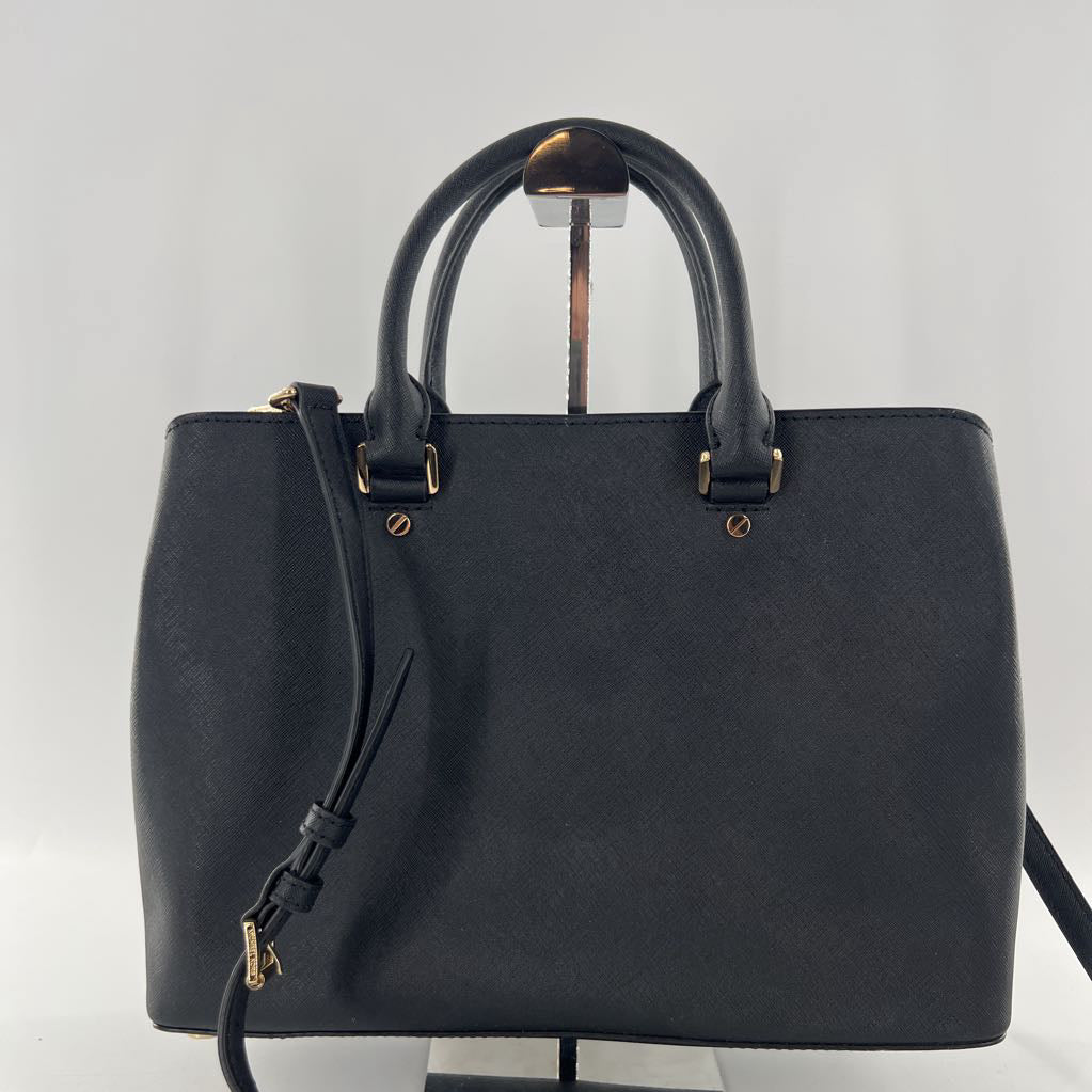R398 saffiano leather triple compartment lg satchel