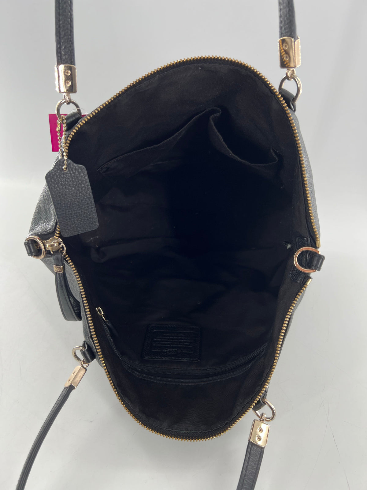 pebbled dual handle satchel