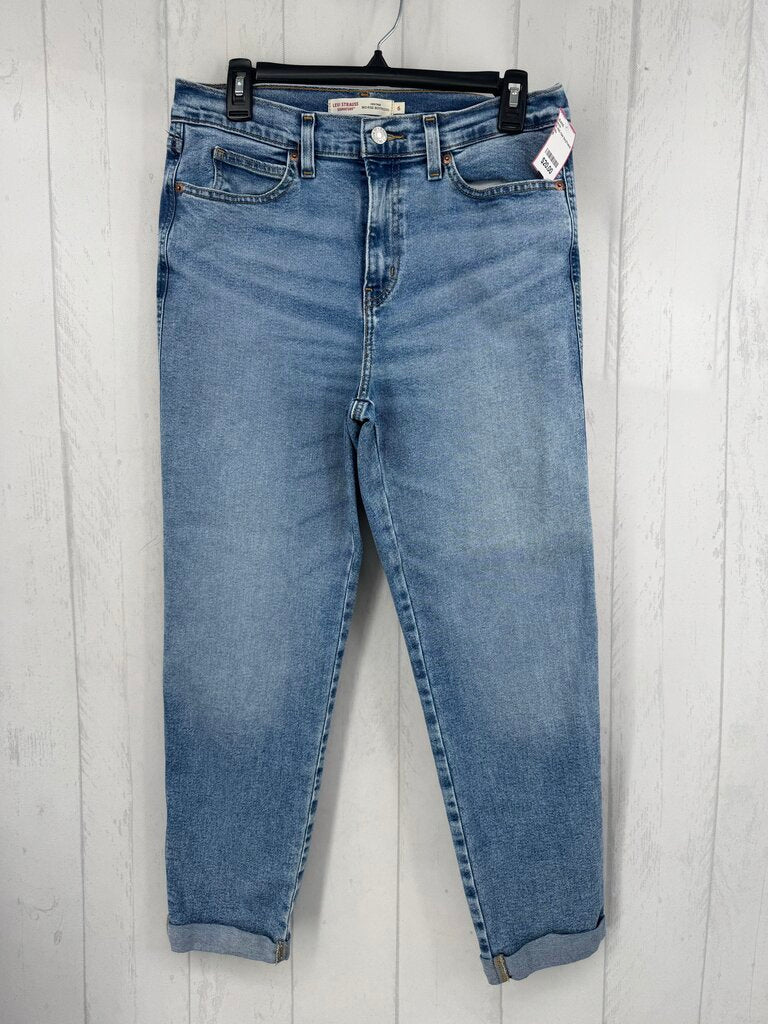 6 mid rise boyfriend jean