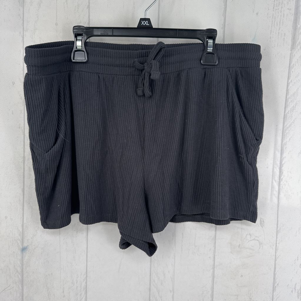 L 2pc ribbed shorts set