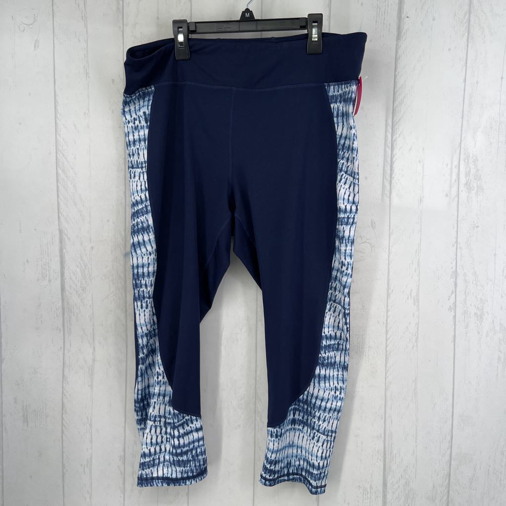XL tie-dye accent crop leggings