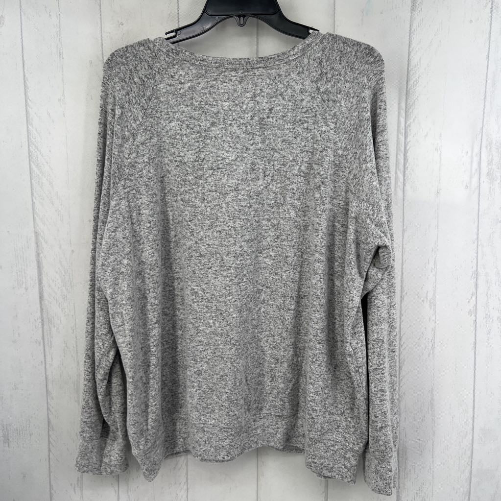 XL marled l/s top-thankful