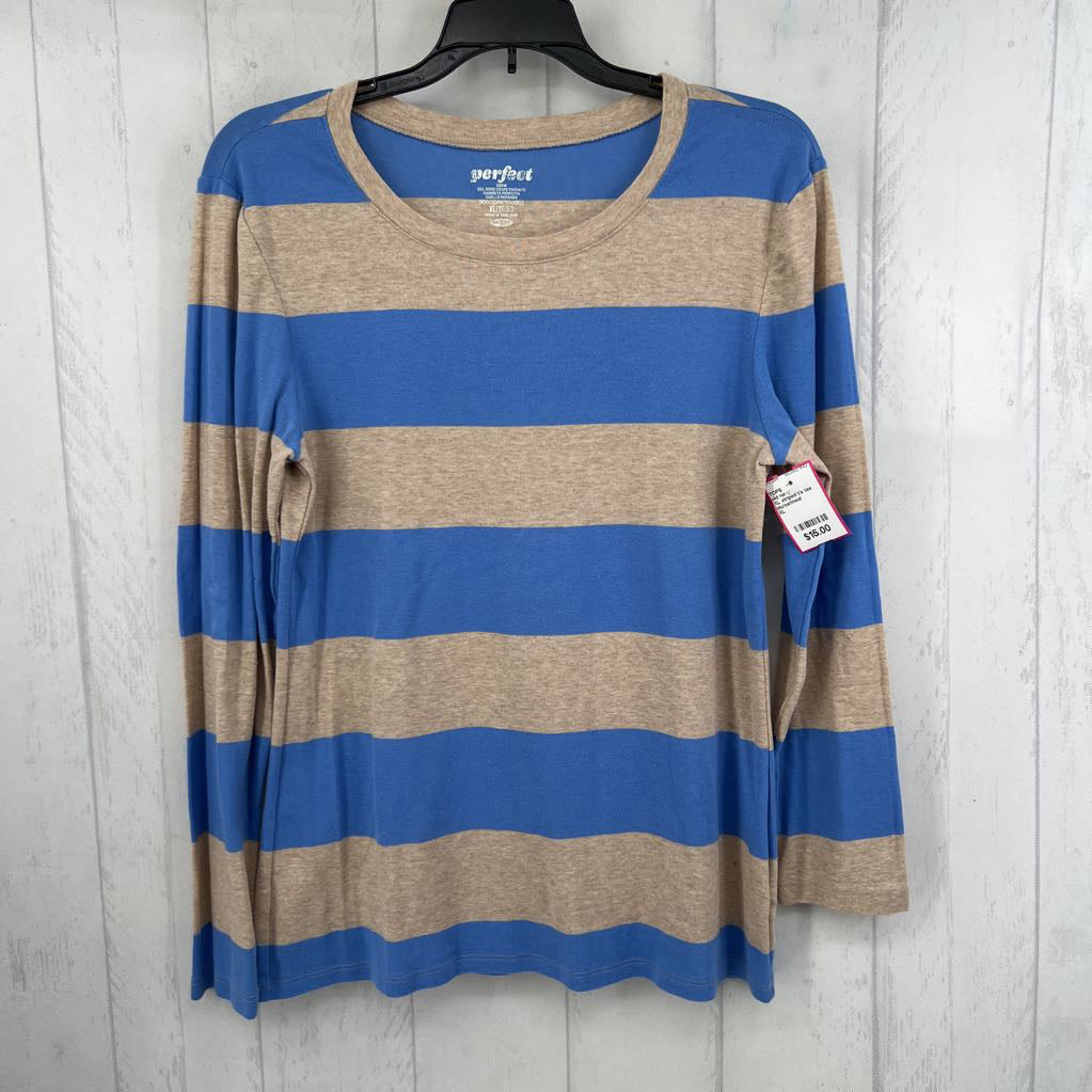 XL striped l/s tee