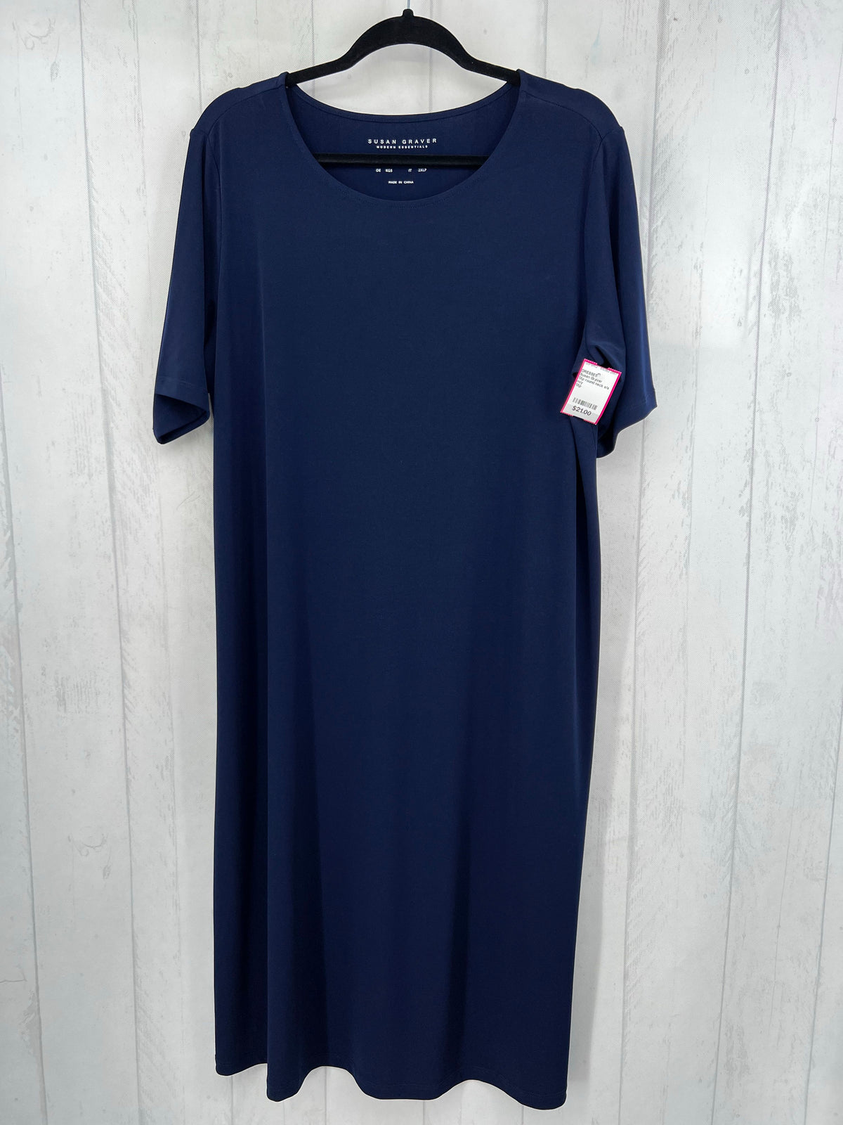 1Xp round neck s/s sheath dress