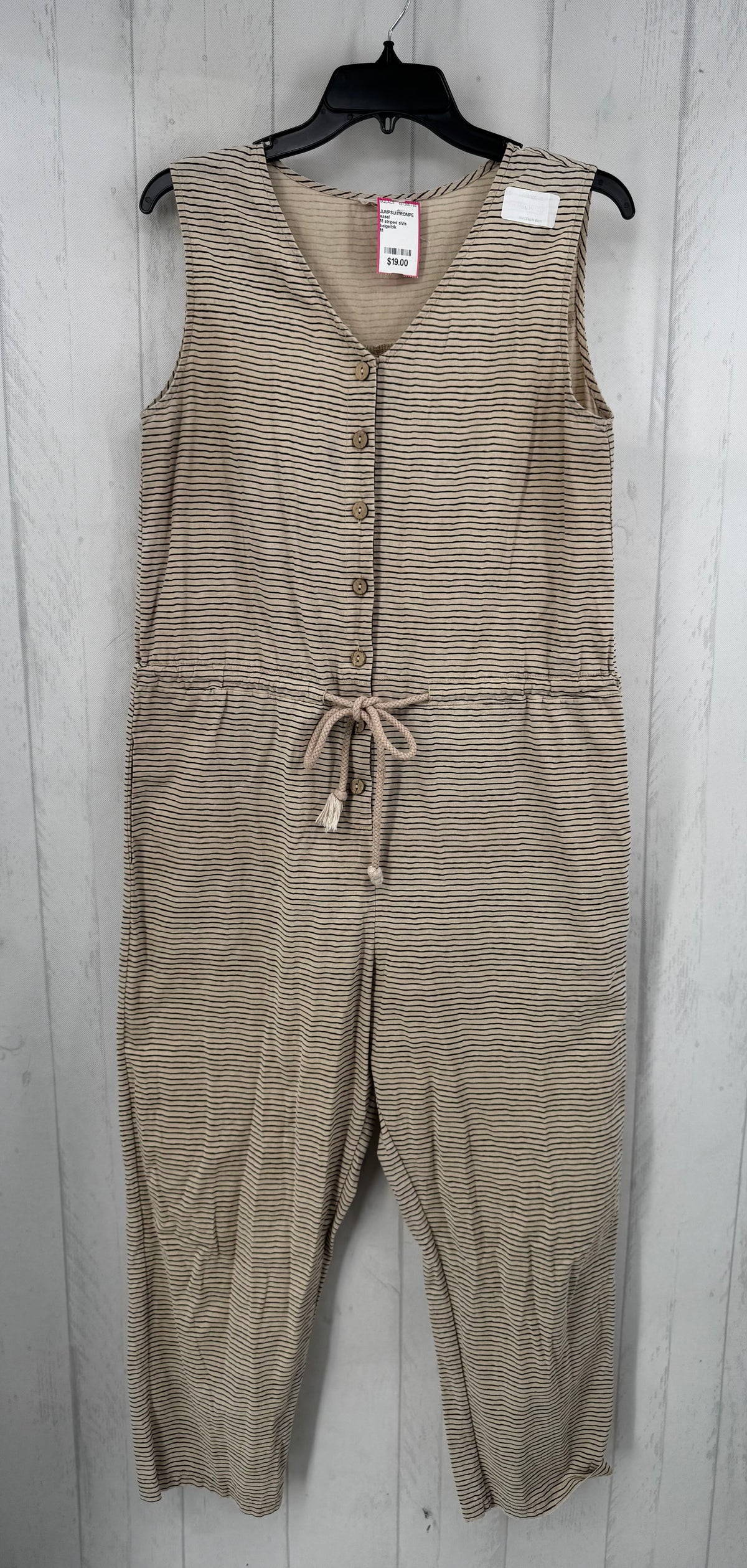 M striped slvls jumpsuit