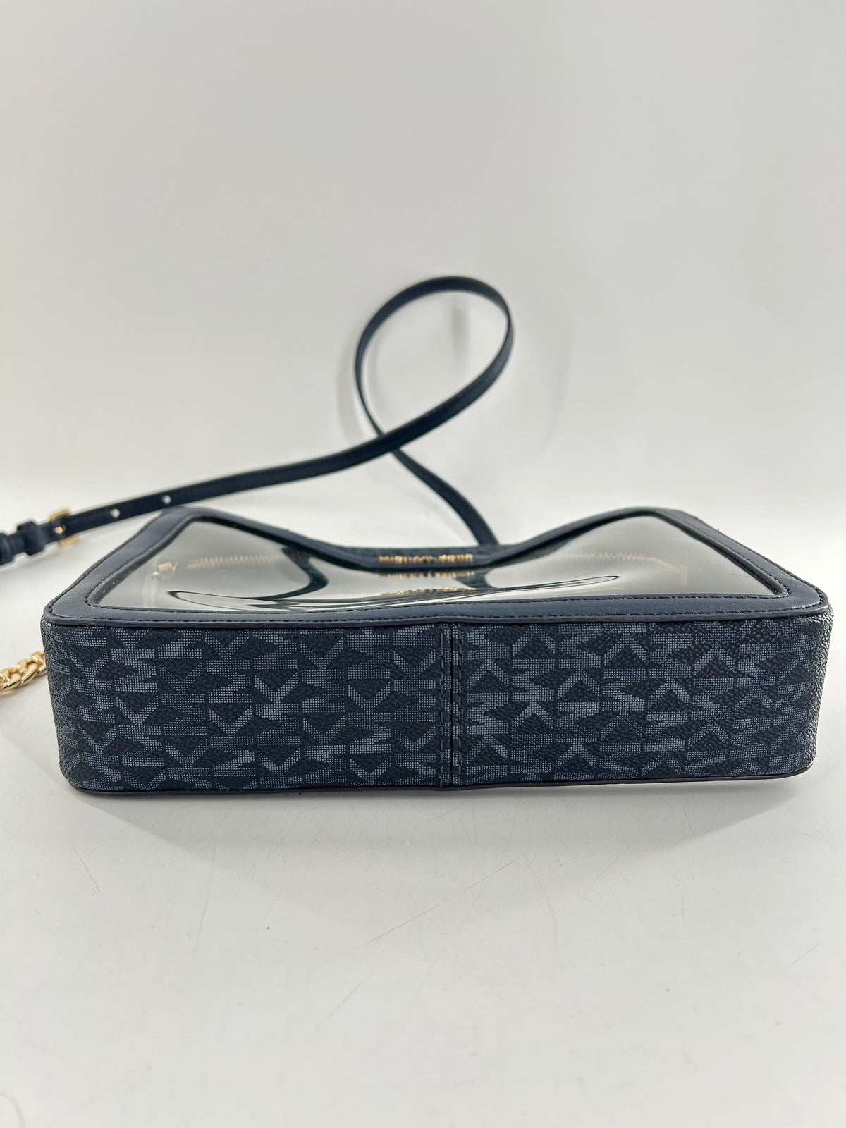 clear monogram chain strap crossbody