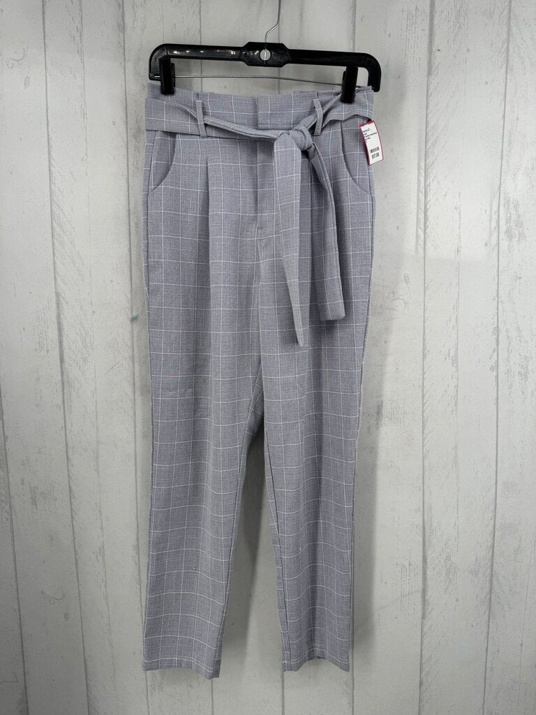 S belted checkered trouser