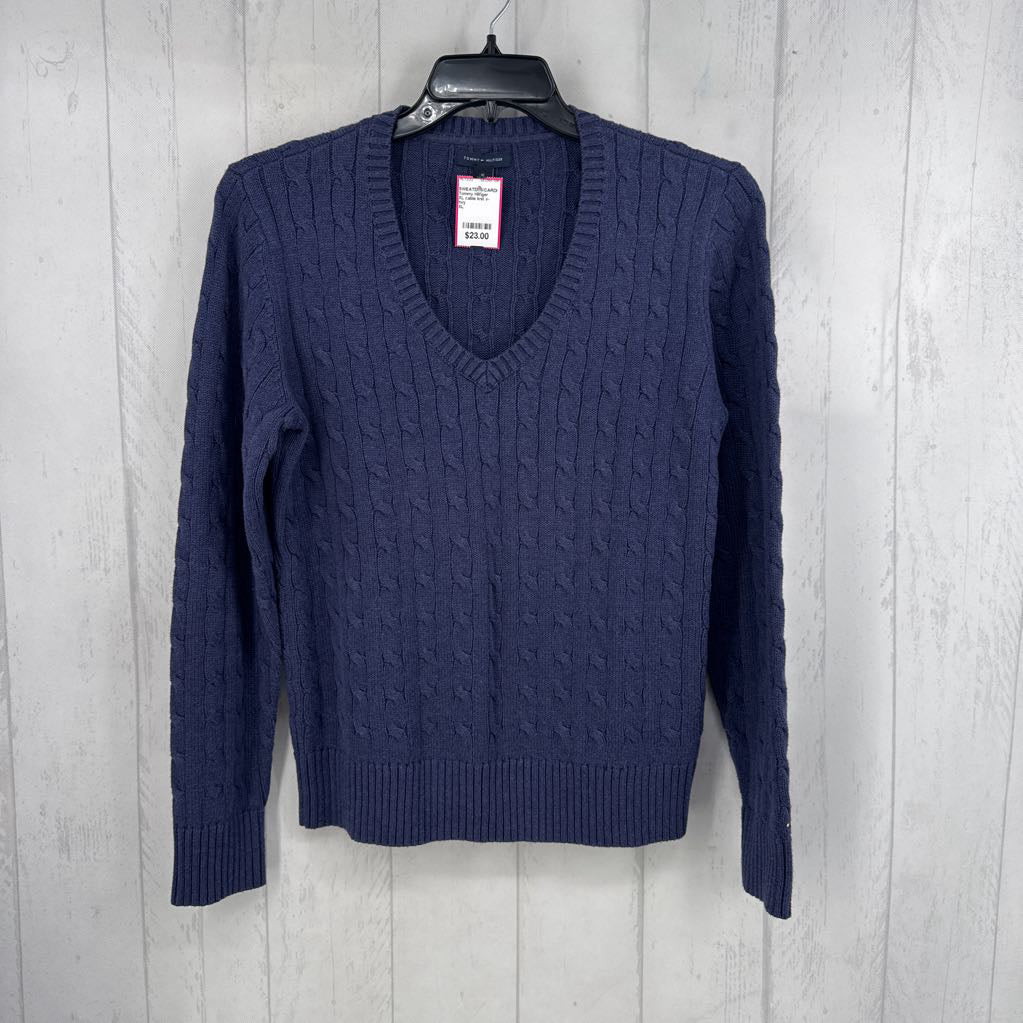 XL cable knit v-neck sweater