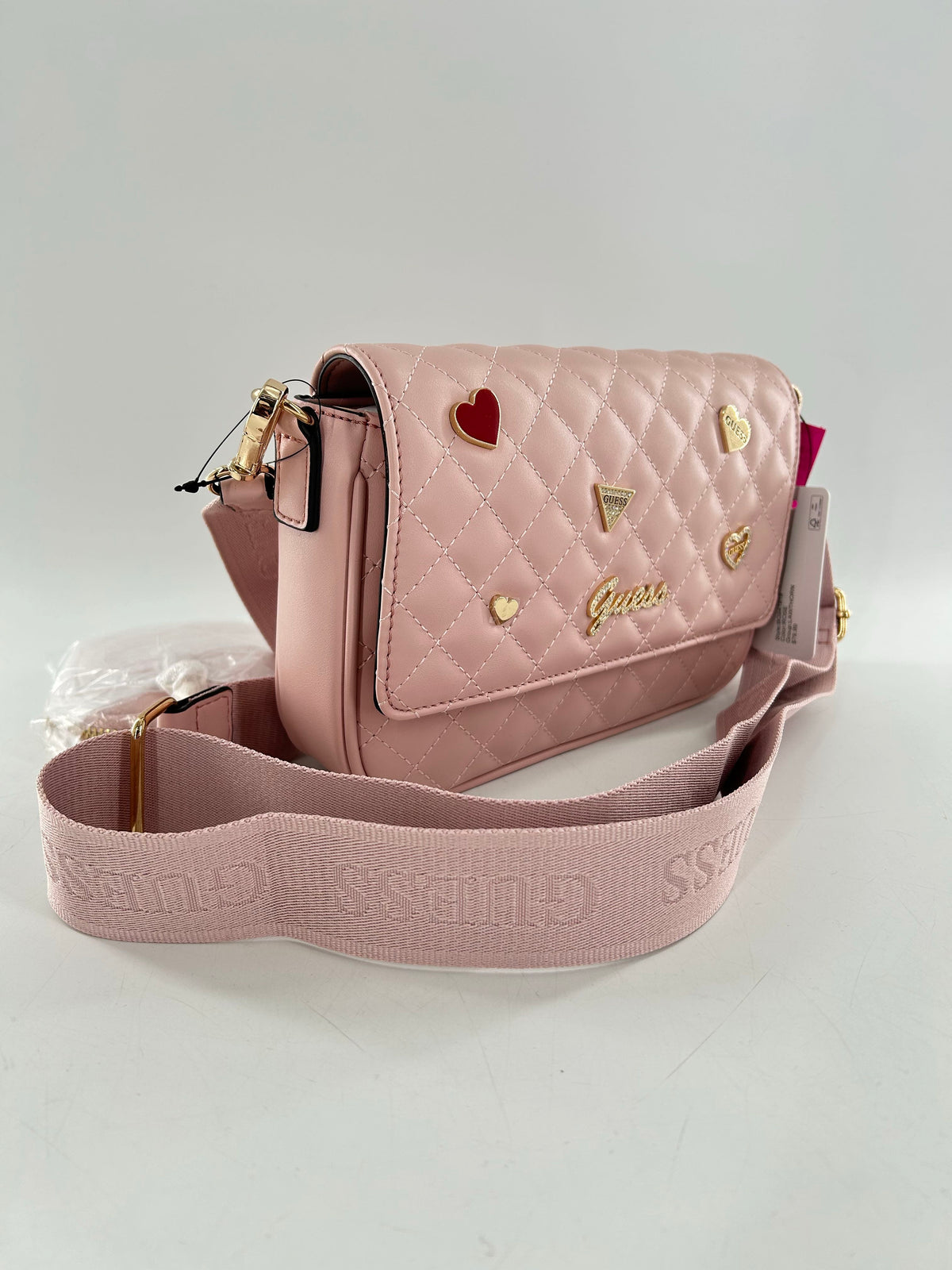 R80 logo charm quilted crossbody w/ coin purse
