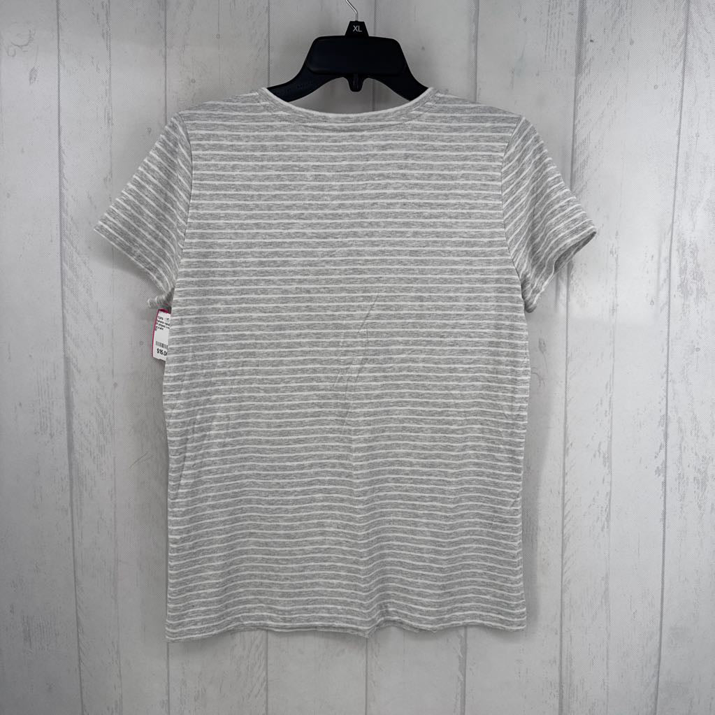 M striped v-neck s/s tee