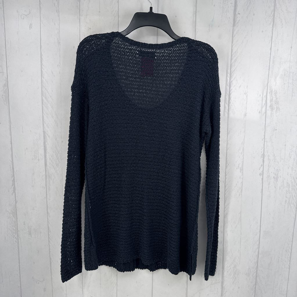 M scoop neck crochet sweater