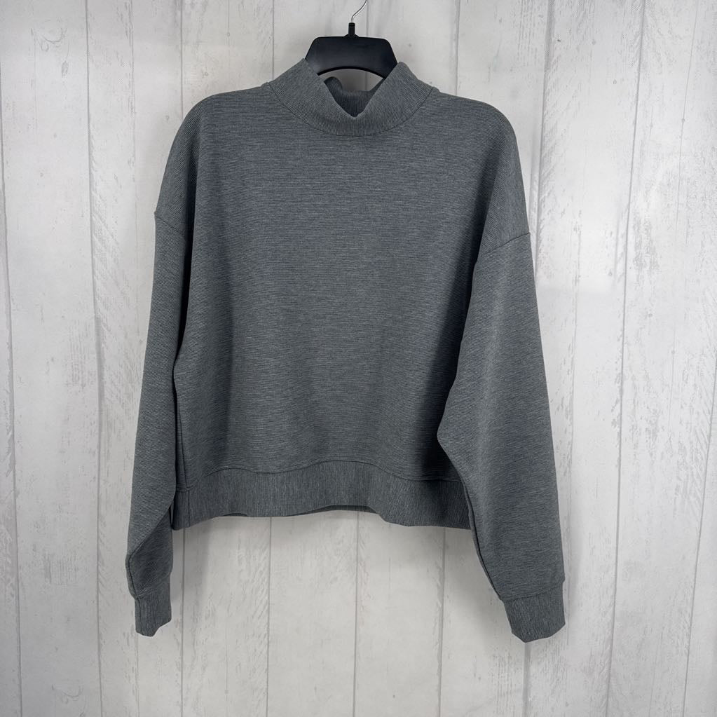 M ribbed mock neck sweatshirt
