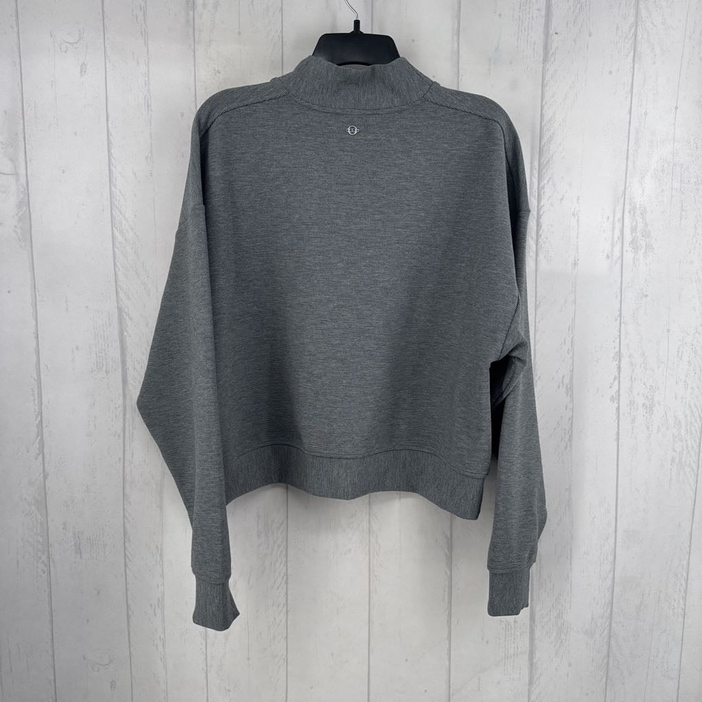 M ribbed mock neck sweatshirt