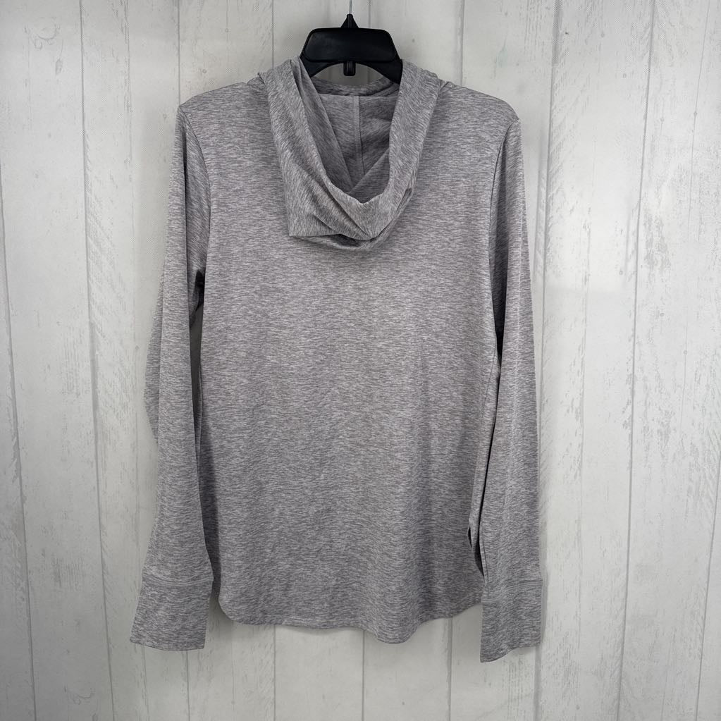 L marled hooded l/s pullover