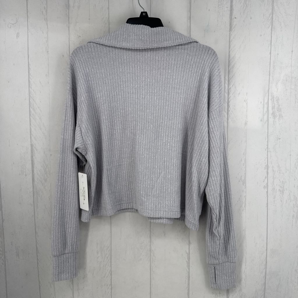 S ribbed quarter zip l/s pullover