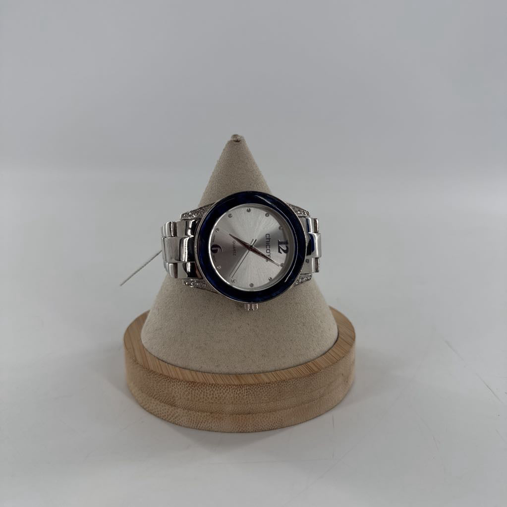 R54 silver round face watch