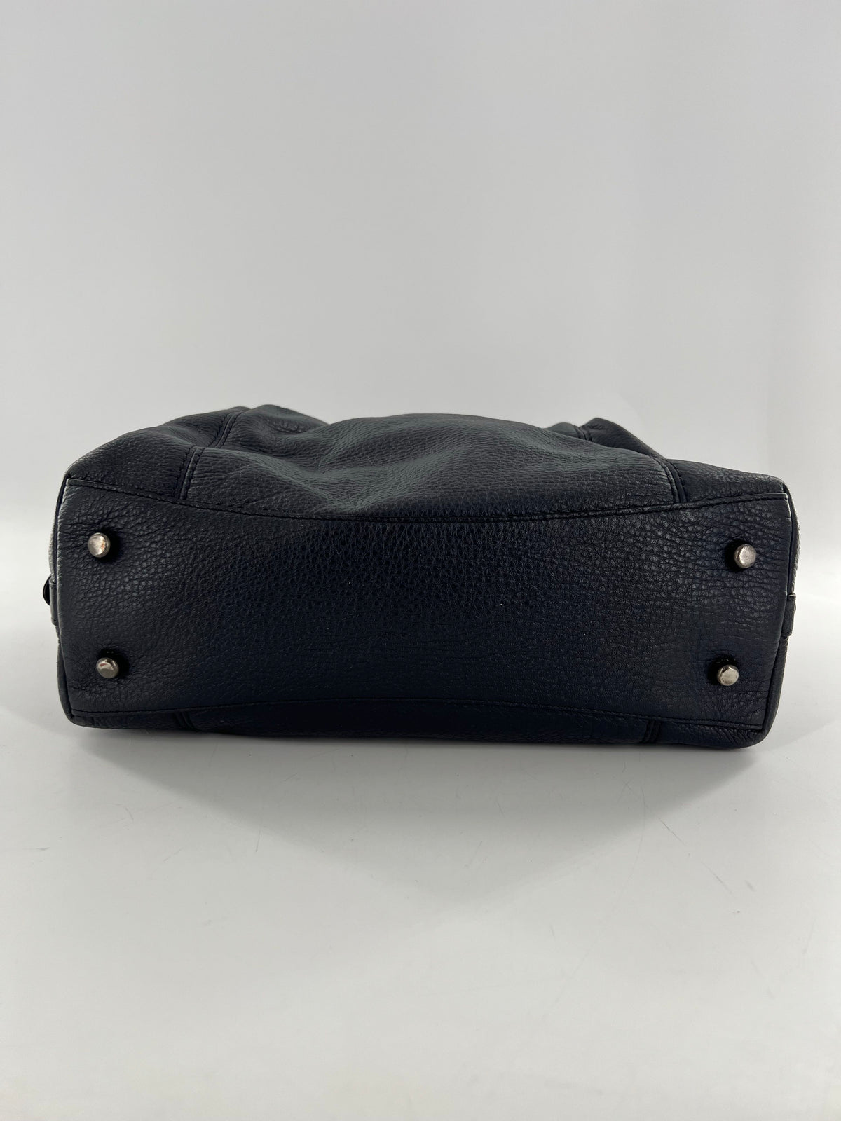 pebbled dual handle satchel