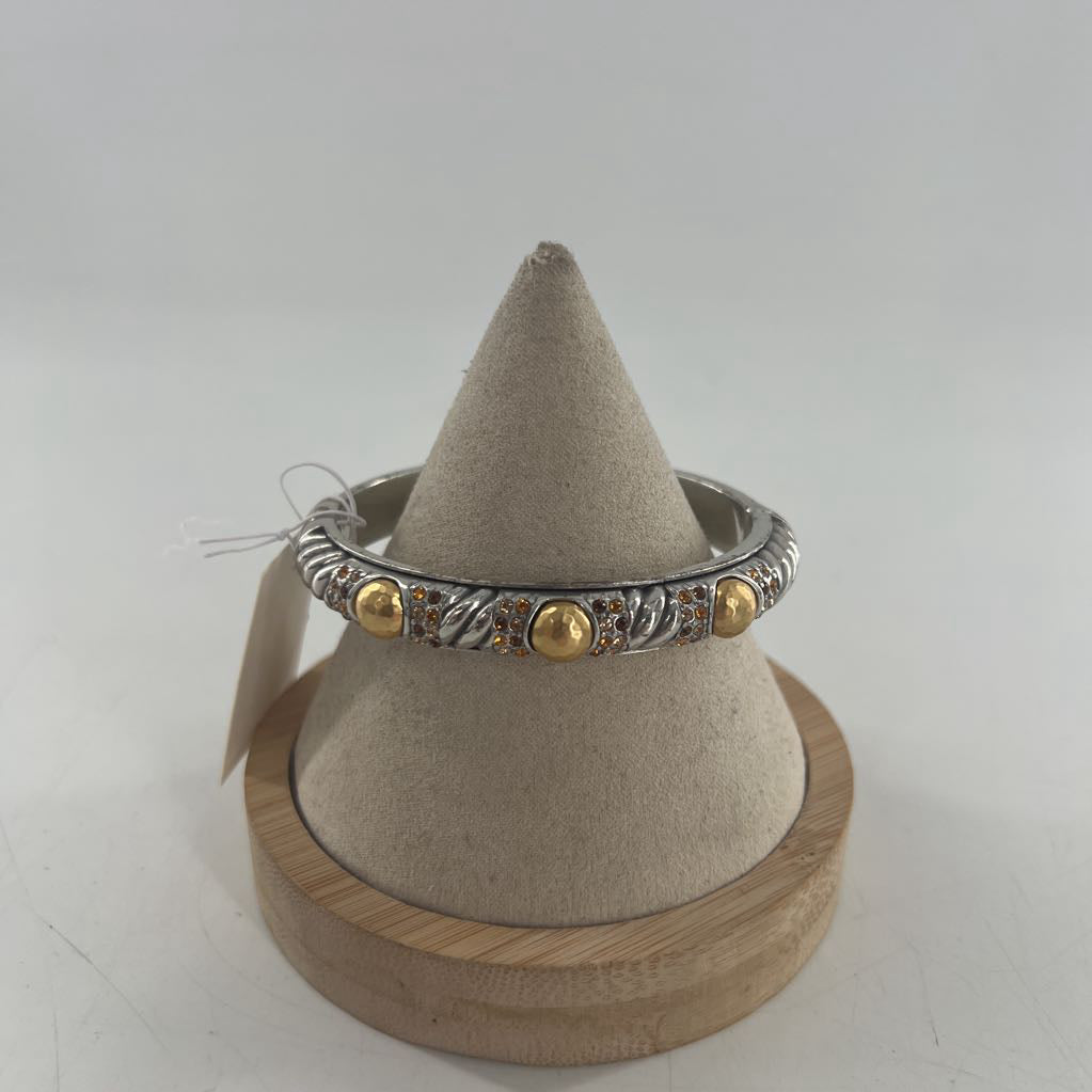 two-tone hinged bracelet