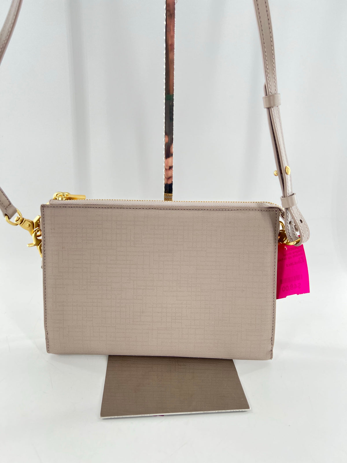 double zip bi-fold clutch/crossbody