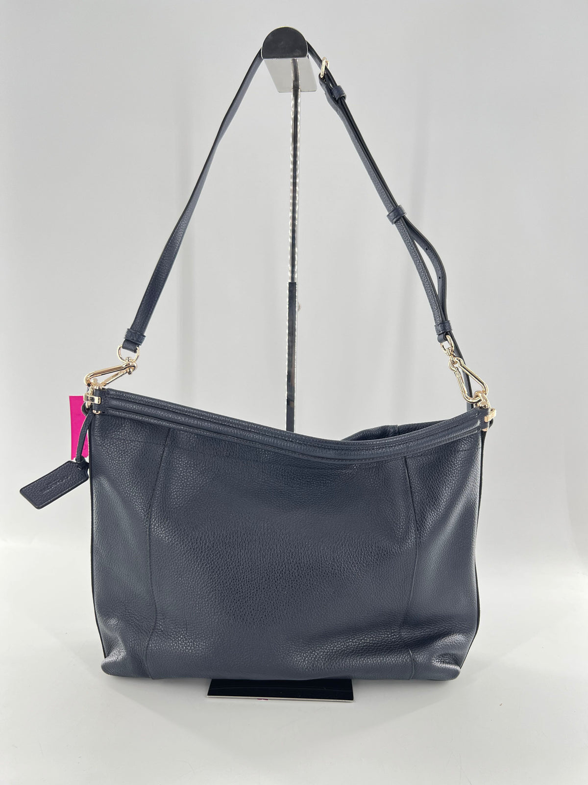 pebbled satchel w/ 2 front zip pockets