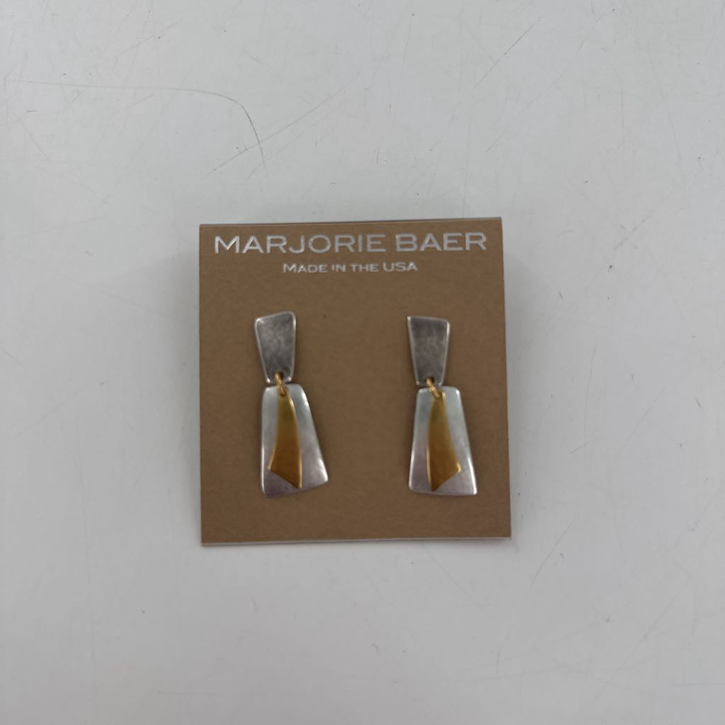 two-tone dangle earrings