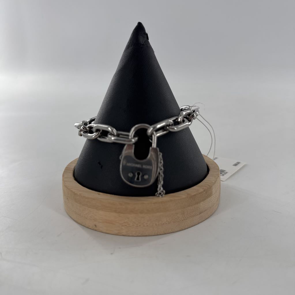 silver padlock bracelet