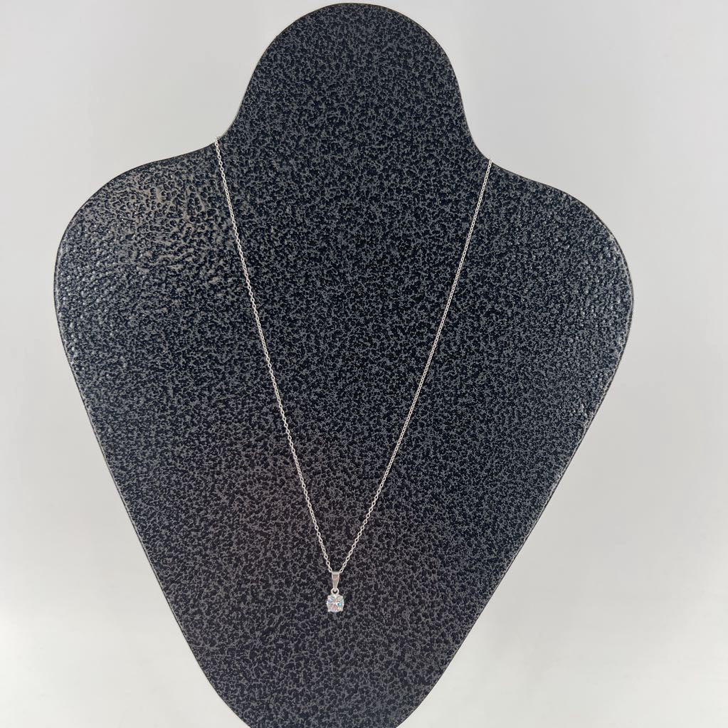 .925 silver cz pendant necklace