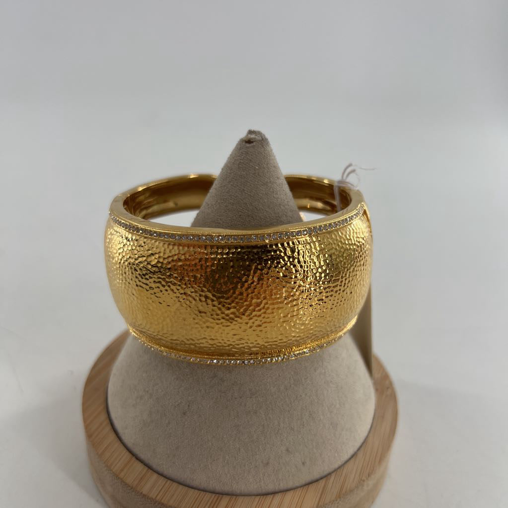 gold tone w/ crystals cuff bracelet
