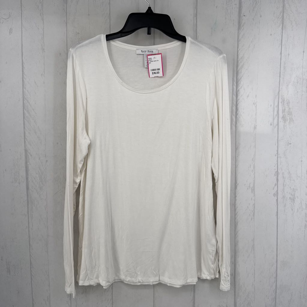 L round neck l/s tee