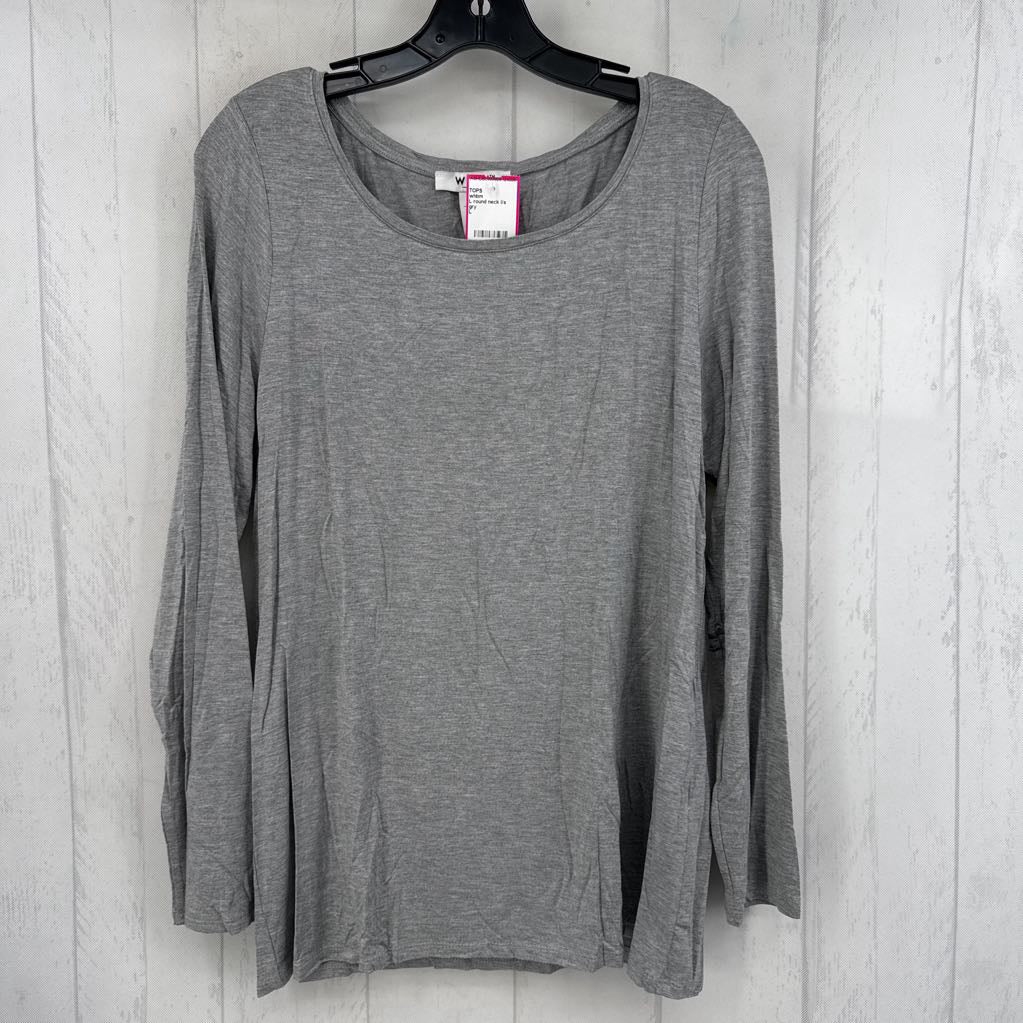 L round neck l/s tee